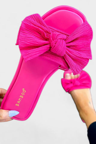 Hot Pink Bow Sandals