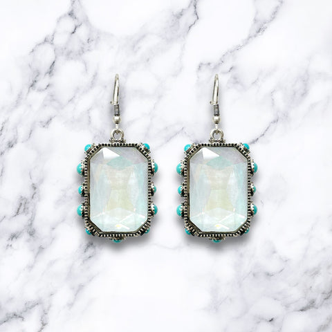 Turquoise Stone Drop Earring