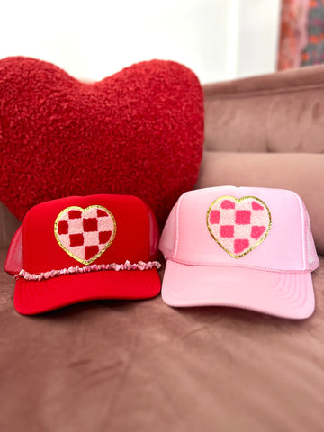 Heart Patch Hats