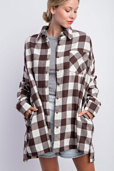 Oversized Brown Flannel