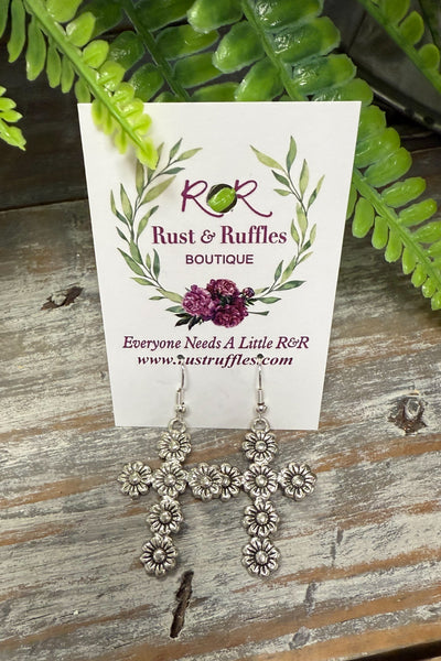 Daisy Cross Earrings