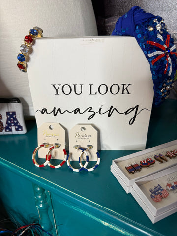 Spangled Hoop Earrings