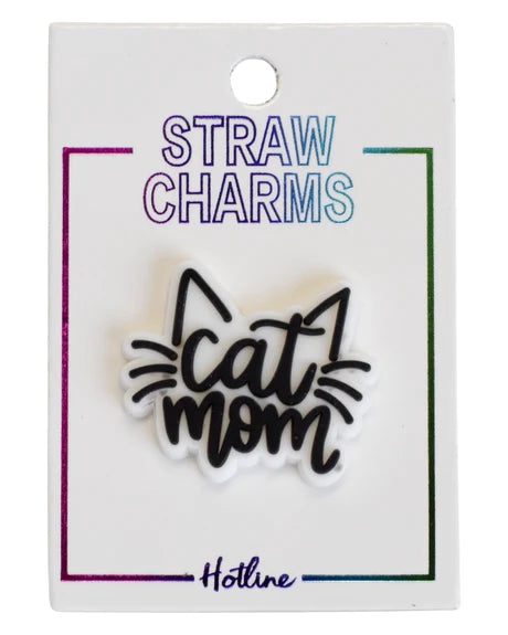 Cat Mom Straw Charms