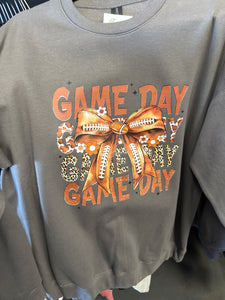 Football Bow Game Day Sweatshirt