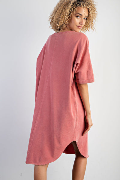 TERRY KNIT TUNIC DRESS