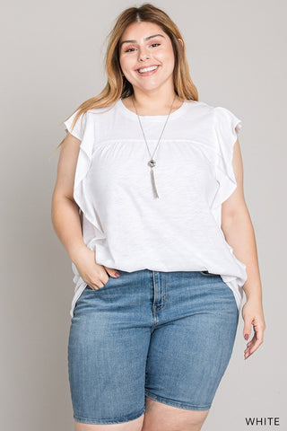 Radiant Ruffles Top - White