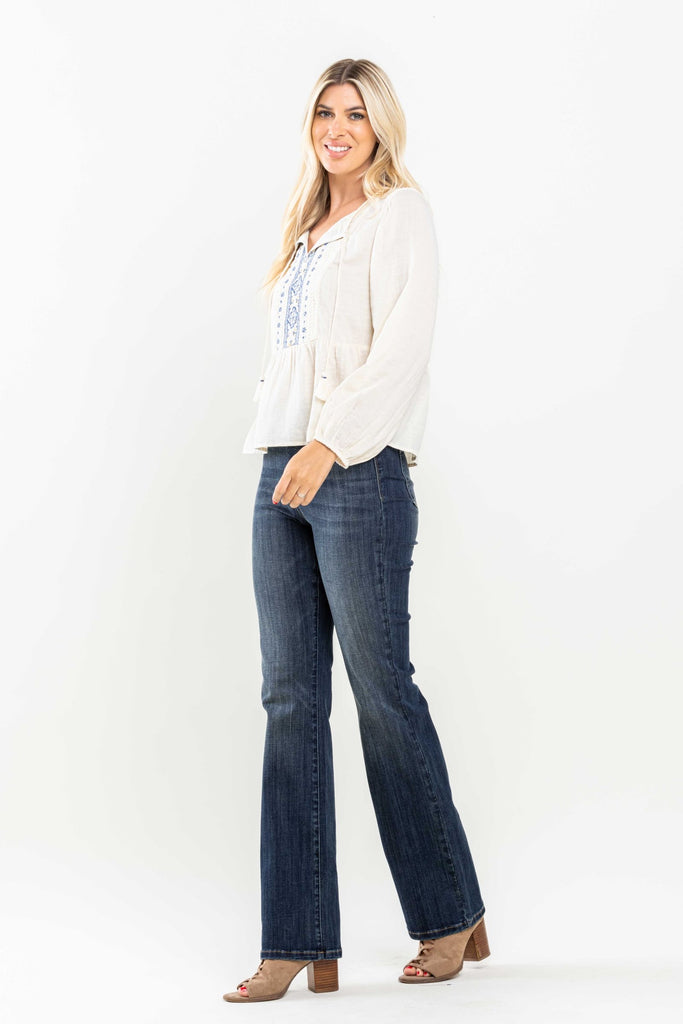 Paula High Rise Pull On Slim Bootcut - JUDY BLUE – Junk in the