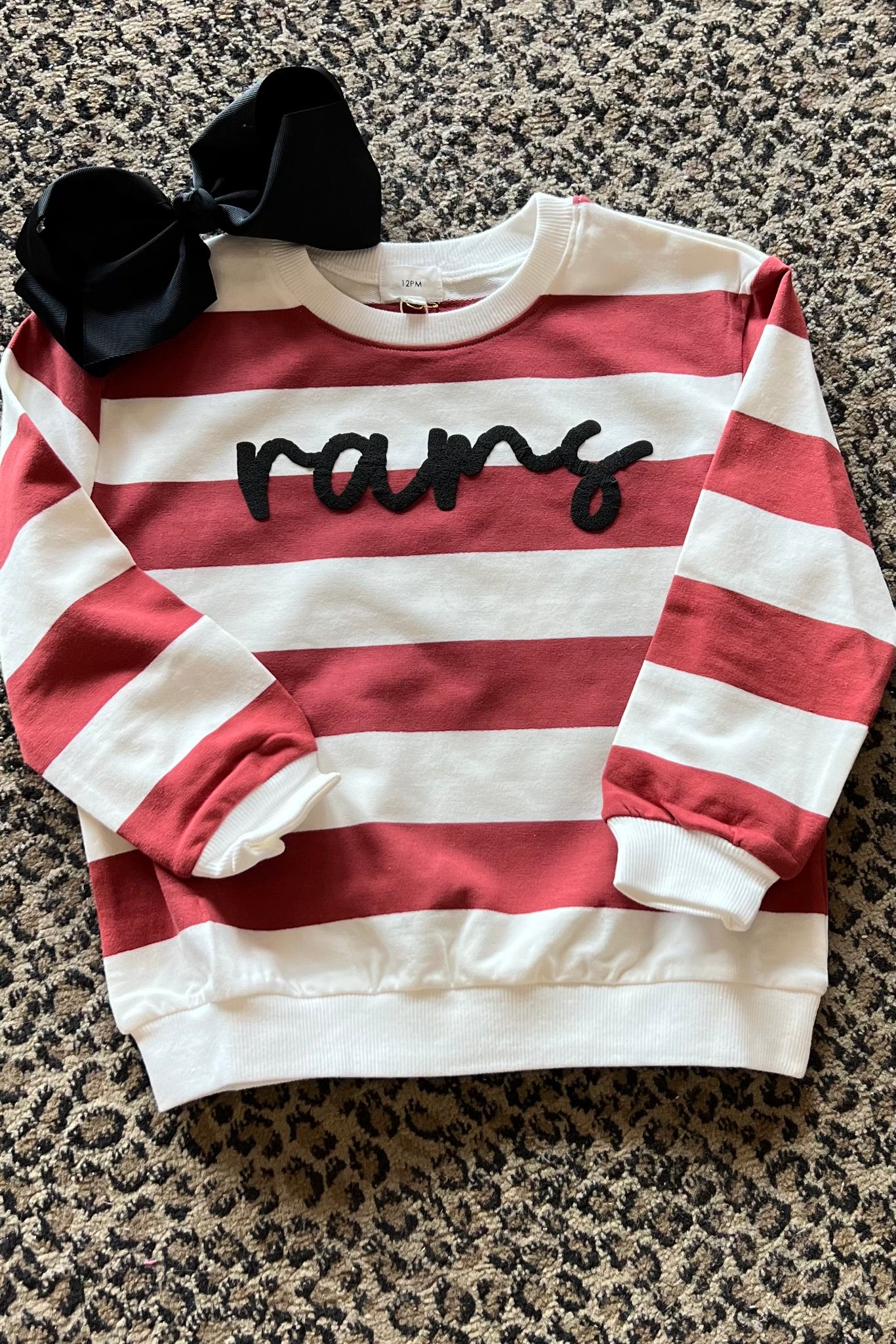 Stripe Puffy Rams Sweatshirt - Youth