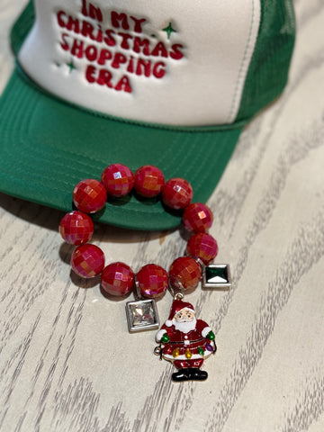 Jolly Gem Red Santa Bracelet