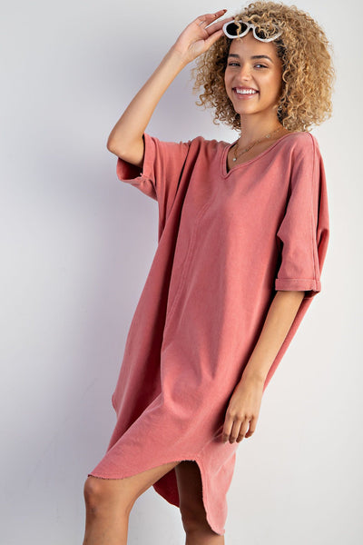 TERRY KNIT TUNIC DRESS