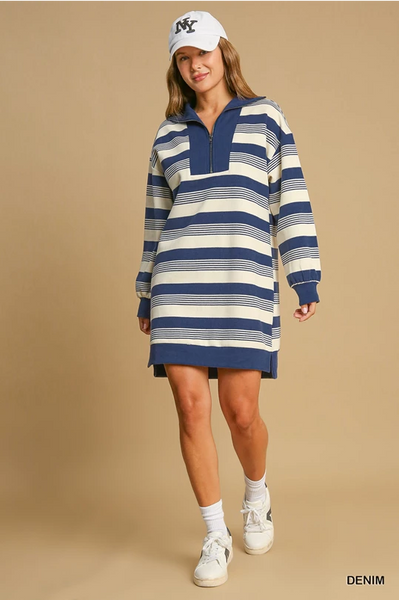 Rugby Denim Striped Dress