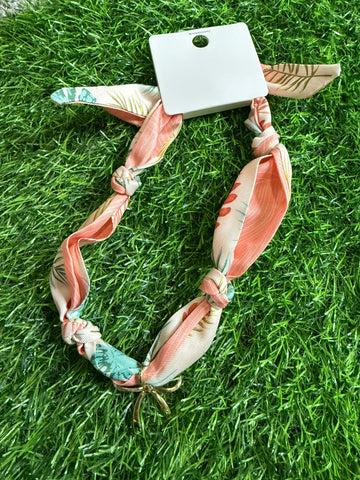 Gold Bow Scarf Necklace