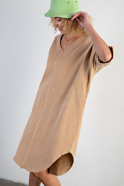 TERRY KNIT TUNIC DRESS