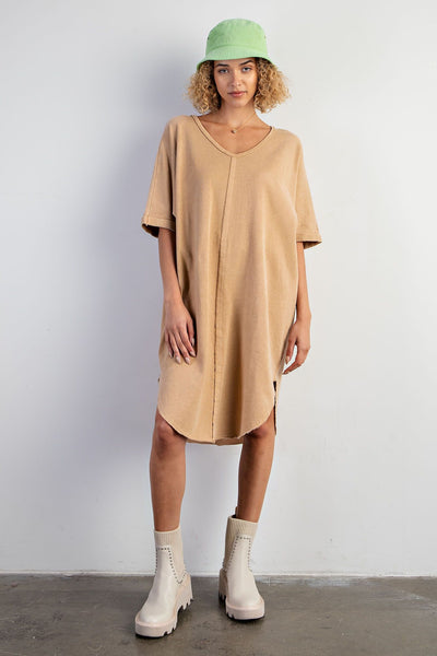 TERRY KNIT TUNIC DRESS