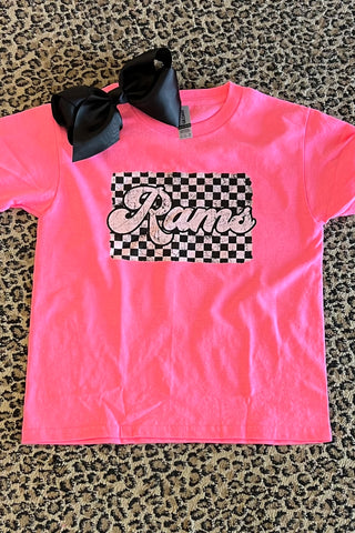 Youth -  Checkered Rams Tee