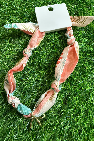 Gold Bow Scarf Necklace