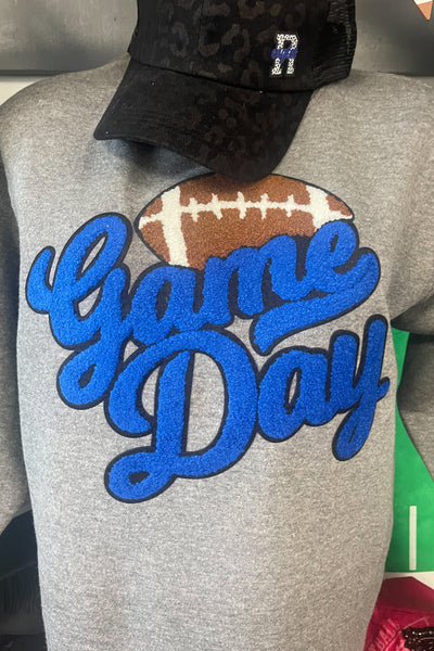 Chenille Football Game Day Sweatshirt