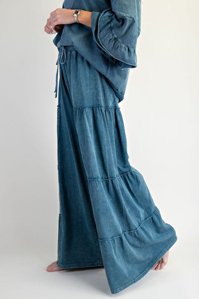 Teal Tiered Pants