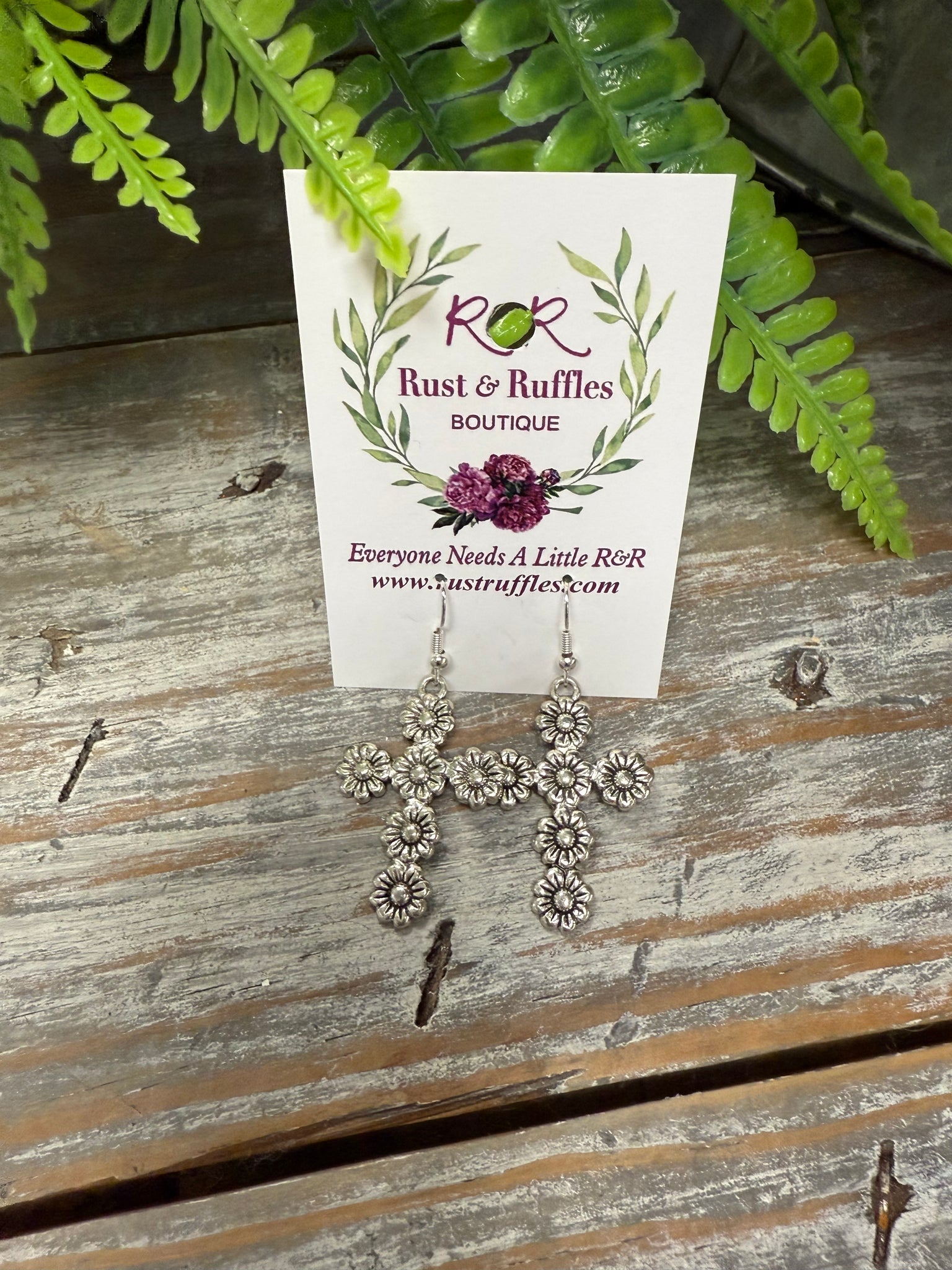 Daisy Cross Earrings