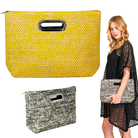 Straw Clutch - 2 Colors