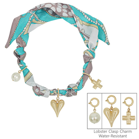 Turquoise Knotted Scarf Necklace