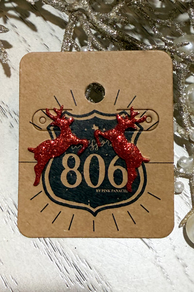 Glitter Red Deer Stud