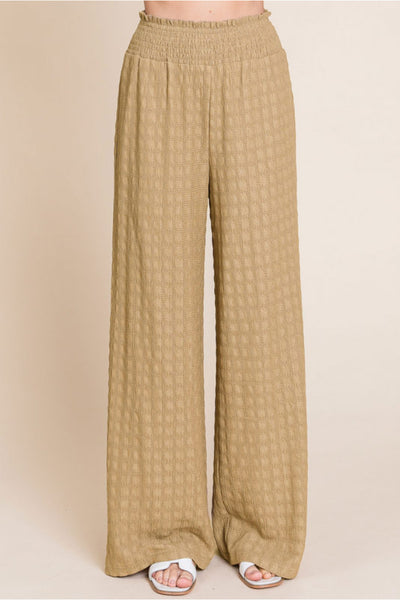Taupe Textured Pants