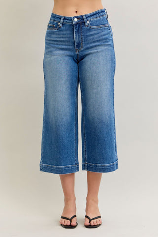 Wide Crop Hem Judy Blue Jeans