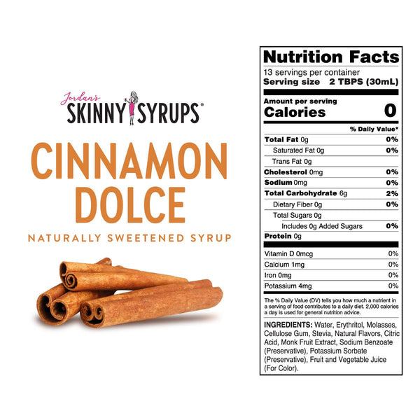 Jordan's Skinny Mixes - Naturally Sweetened Cinnamon Dolce Syrup - 375ml