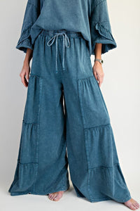 Teal Tiered Pants