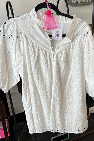White Eyelet Blouse