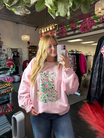 Pink Glitz & Glam Tree Sweatshirt