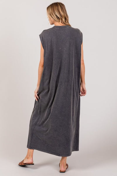 Maxi Dress w/Pockets - Ash