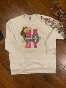 Santa Baby Heathered Gray Sweatshirt