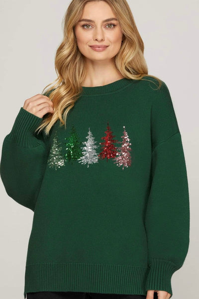 Oh Christmas Tree Sweater-Red