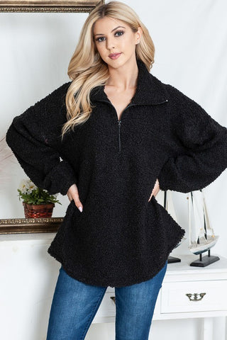 Fuzzy Black Pullover