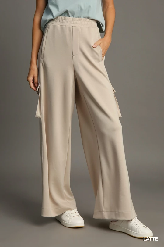 Latte Cargo Wide Leg Pants