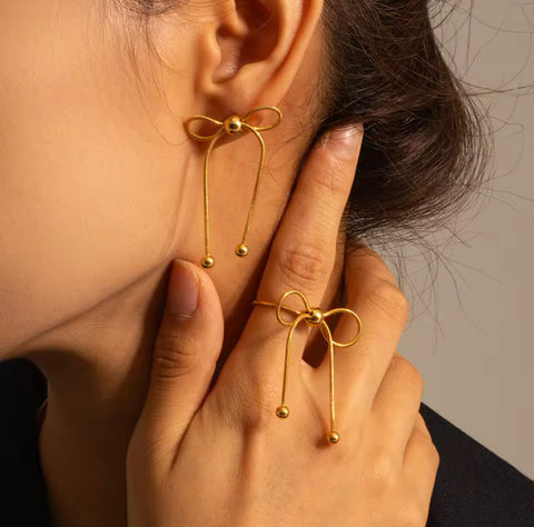 Dangly Bow Rings