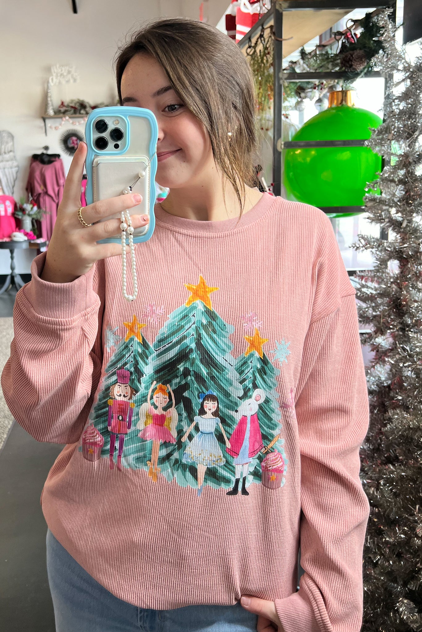 Fairy Plum Corded Sweatshirt