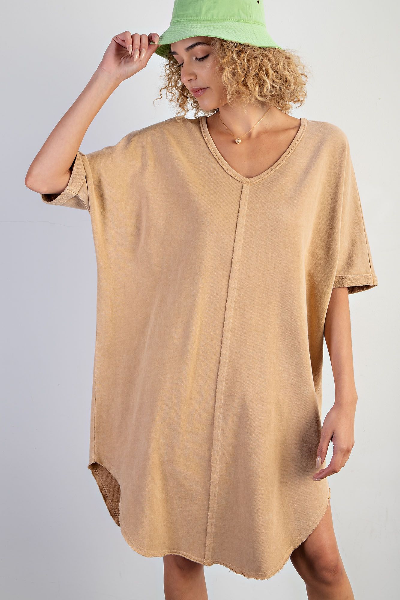 TERRY KNIT TUNIC DRESS