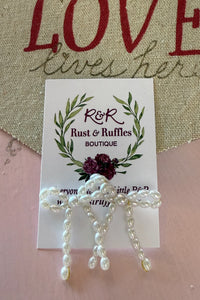 Pearl Bow Earrings