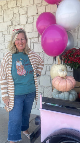 Caramel Stripe Cardigan