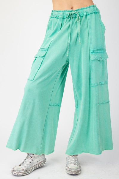 Atlantic Green Mineral Washed Pants