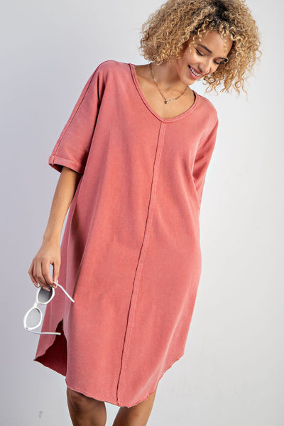TERRY KNIT TUNIC DRESS