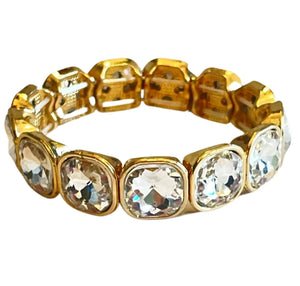 Gold & Clear Rhinestone Bracelet
