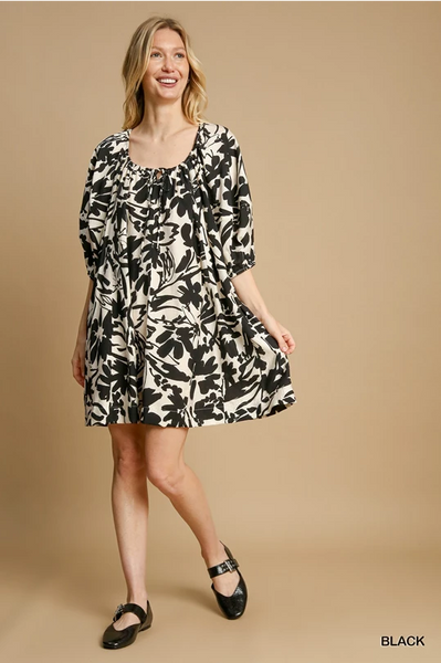 Black & White Abstract Dress