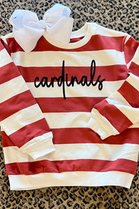 Stripe Puffy Cardinals Sweatshirt - Youth