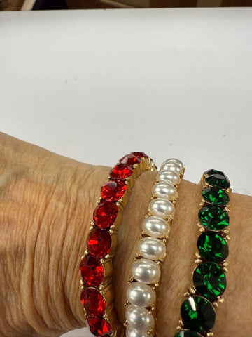 Holiday Glam Stretchy  Bracelets