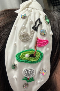 Golf Beaded Headband