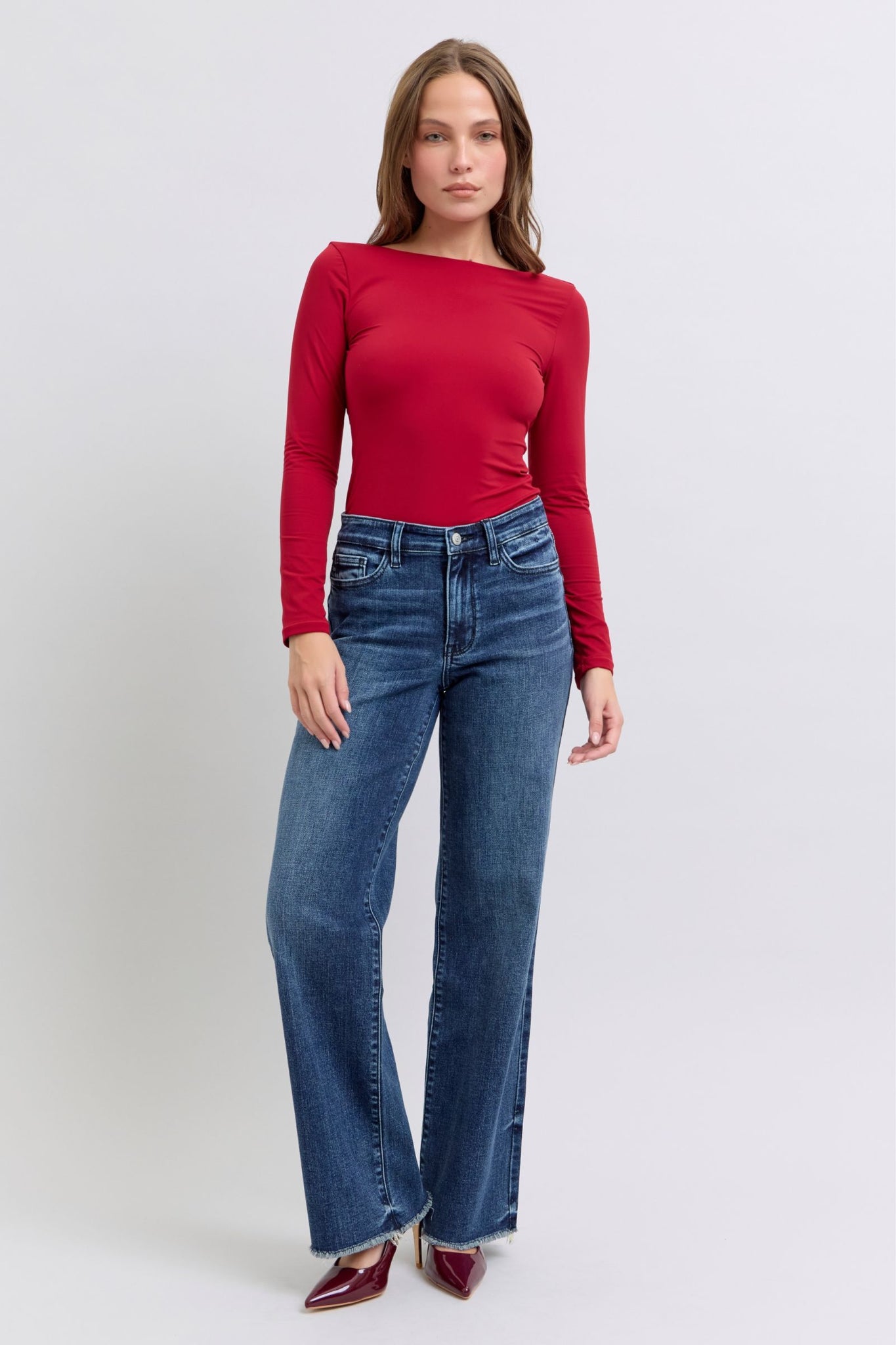 Judy Blue Mid Rise Dark Jeans